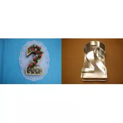 Tortenkuchenform mit der Ziffer 2, 34 cm