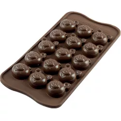 Silikonform für Schokoladen-Schweinchen