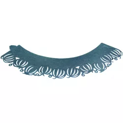 Dekorativer Halskragen für Cupcakes schwarzer Kürbis 12 Stück