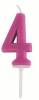 Kerze „Ziffer 4“, Höhe: 7 cm