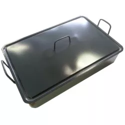 Emailleauflauf mit Deckel 50x30x12 cm