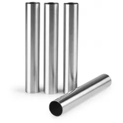 Edelstahl-Röhrchen für Desserts, 4 Stück, 14 cm Länge, Durchmesser 2 cm