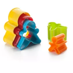 Satz Ausstechformen 5 Stück, bunter Mann