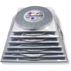 Silberner Kuchendeckel Kreis + Kuchenschachtel