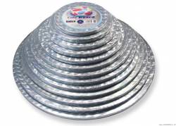 Silberfarbene Kuchenunterlage - Kreis