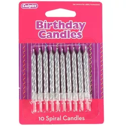 Culpitt Kerzen silberfarben 10 Stück