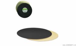 Tortenunterlage 1 Stück beidseitig schwarz-gold 40 cm