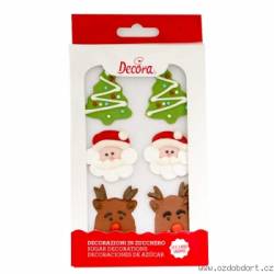 6 Stück Zucker-Weihachtsdekorationen