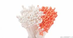 Perlmutt-Pestiky - weiß, orange