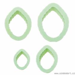 Plastausstecher - Rosenblätter 4 Stück