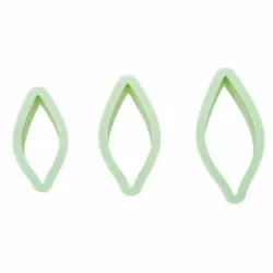 Plastische Ausstecher – langes Blatt, 3 St., 3 × 7 cm