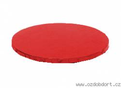 Runde Kuchenunterlage rot 30x1,2 cm