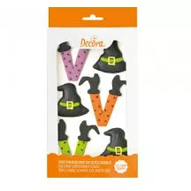 Zuckerdekoration für Kuchen Halloween 6 Stücke