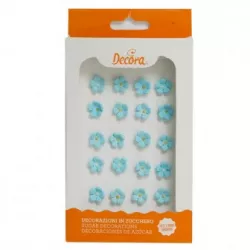 Zuckerblumen 30 Stück, klein, hellblau