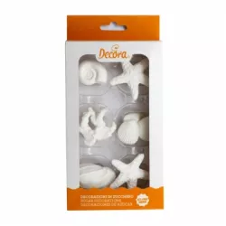 Zuckerdekoration für Kuchen Meer 6 Stücke