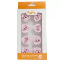 Zuckerrosen rosa 8 Stück