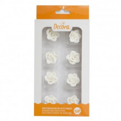 Zuckerrosen weiß 8 Stück