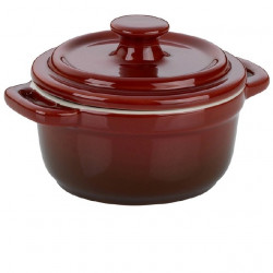 Backblech MALIN inkl. Deckel, Keramik, rot, Ø10 cm x H8 cm