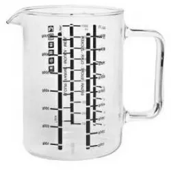 Gläserige Messbecher 0,5 l
