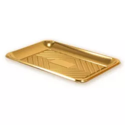 Servierplatte goldfarben 27x19 cm -