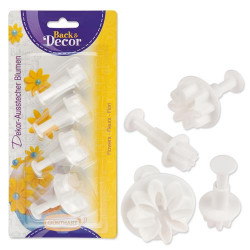 Ausstechform mit Kolben Blume