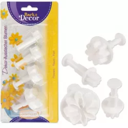 Ausstechform mit Kolben Blume