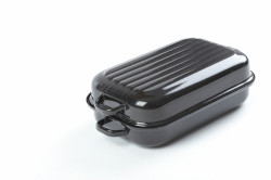 Beidseitig emaillierter Zweckkanalhalter Sfinx Größe 40 cm (innere Abmessungen) Blechdicke 1,2 mm - Belis