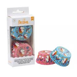 Muffinförmchen 36 Stück Einhorn blau rosa