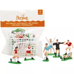 Figuren von Fußballspielern auf Torte