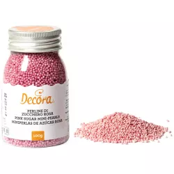 Zuckerdekoration Mini-Perlen – Streudekor 1,5 mm, Rosa, 100 g