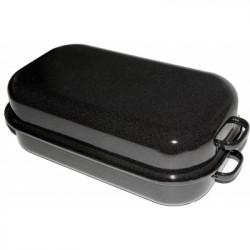 Doppelseitig emaillierter Doppelkelförcher Sfinx Größe 35 cm (innere Abmessungen), Blechstärke 1 mm - Belis