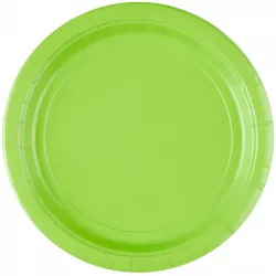 Papierteller 22,8 cm 8 Stück grün - Kiwi