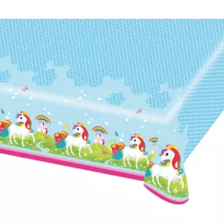 Plastische Tischdecke für Partys Unicorn / Einhorn 120x180 cm