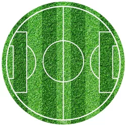 Fondant-essbares Papier für Torte – Fußballfeld, 20 cm