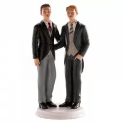 Hochzeitsfigur für eine Gay-Paarfigur auf der Hochzeitstorte