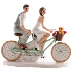 Hochzeitsfigur auf der Torte 16x18 cm Radfahrer/innen