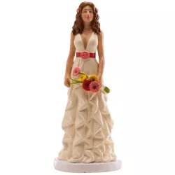 Hochzeitsfigur für die Torte 16 cm sie in romantischen Kleidern