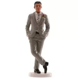 Hochzeitsfigur für Torte, 16 cm, einzelner Bräutigam