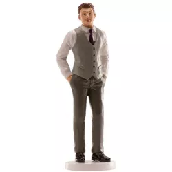 Hochzeitsfigur für den Kuchen 16 cm eigenständiger Herr Gentleman