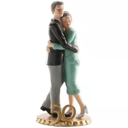 Hochzeitsfigur für die Torte 50 Jahre zusammen goldene Hochzeit