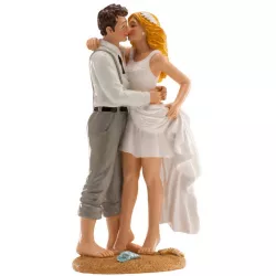 Hochzeitsfigur für die Torte 16 cm am Strand 16 cm