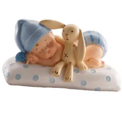Figur auf der Torte schlafendes Baby Junge