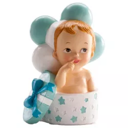 Tortenfigur Baby Junge 10,5 cm in Box