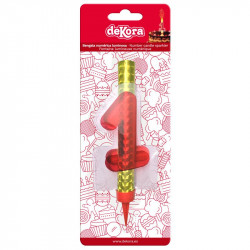 Kuchen-Tortenfontäne mit der Nummer 1