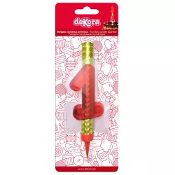 Kuchen-Tortenfontäne mit der Nummer 1