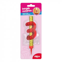 Tortenfontäne mit der Nummer 3