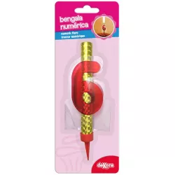 Kuchen-Je mərzi? Wait. 
Dortová fontána s číslem 6  ->  Torte Fontäne mit der Zahl 6