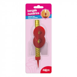 Kuchenfontäne mit der Nummer 8