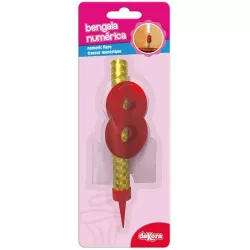 Kuchenfontäne mit der Nummer 8