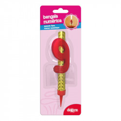 Tortenfontäne mit der Nummer 9